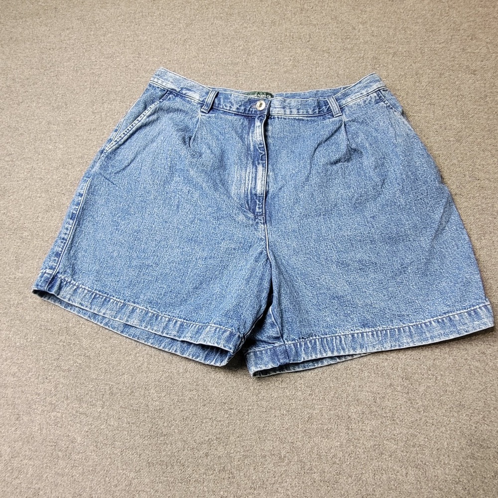 Lauren Jeans Co Shorts Womens 12 Blue Denim High Rise Pleated Casual Vintage 90s